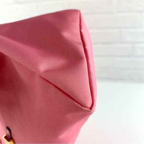 Vintage RARE Moschino Redwall Pink Nylon Zip Make Up Bag Cosmetic Pouch - Picture 8 of 12